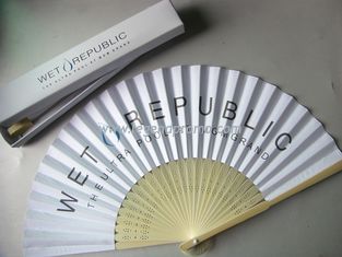 Promotional personalized folding bambo paper fan
