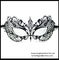 Hot Sell Wholesale Luxury Sex Appeal Black Metal Laser Cut Masquerade Mask With Rhinestone
