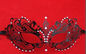 Hot Sell Wholesale Luxury Sex Appeal Black Metal Laser Cut Masquerade Mask With Rhinestone